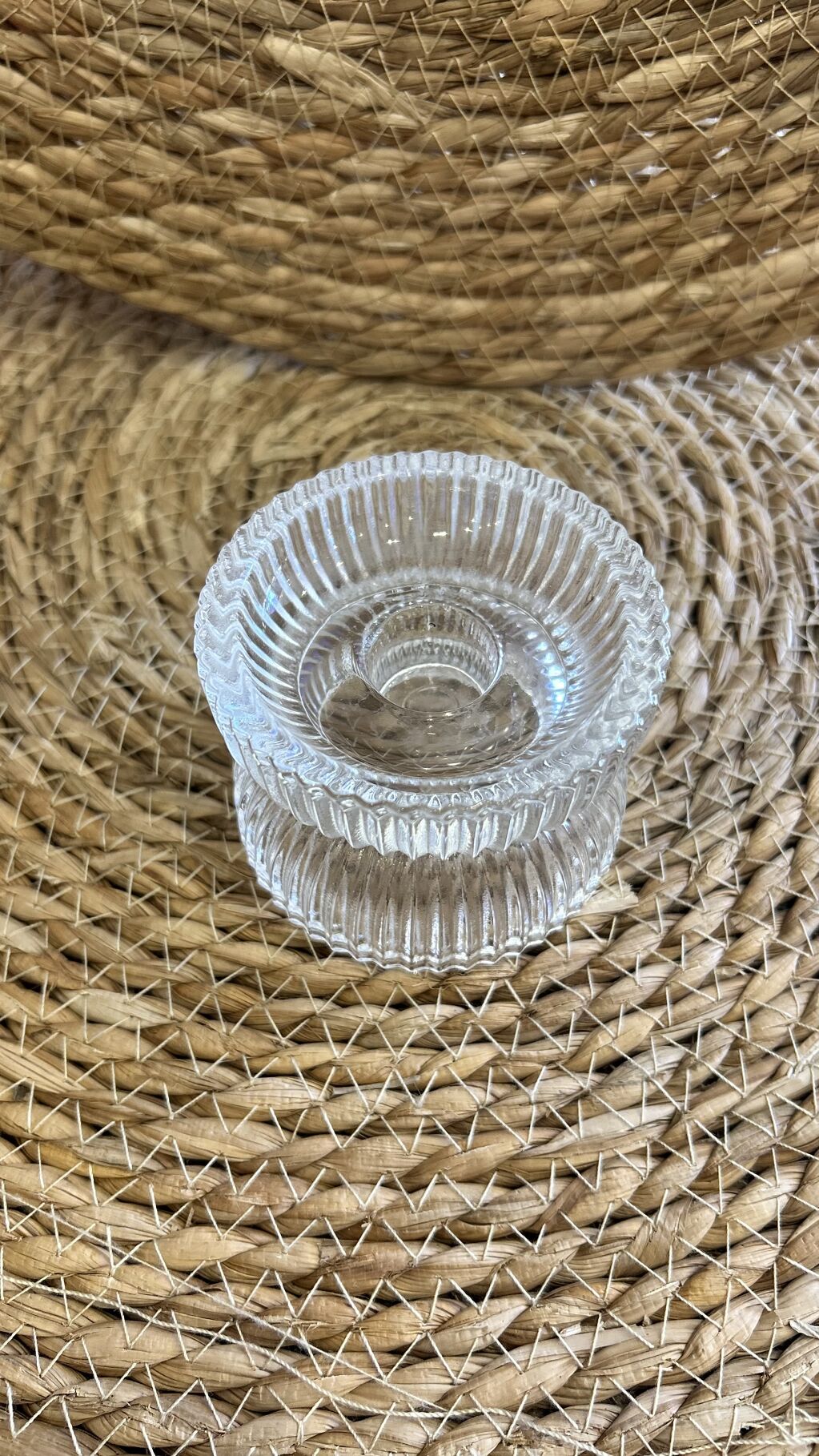 PORTA VELAS CRISTAL REVERSIBLE