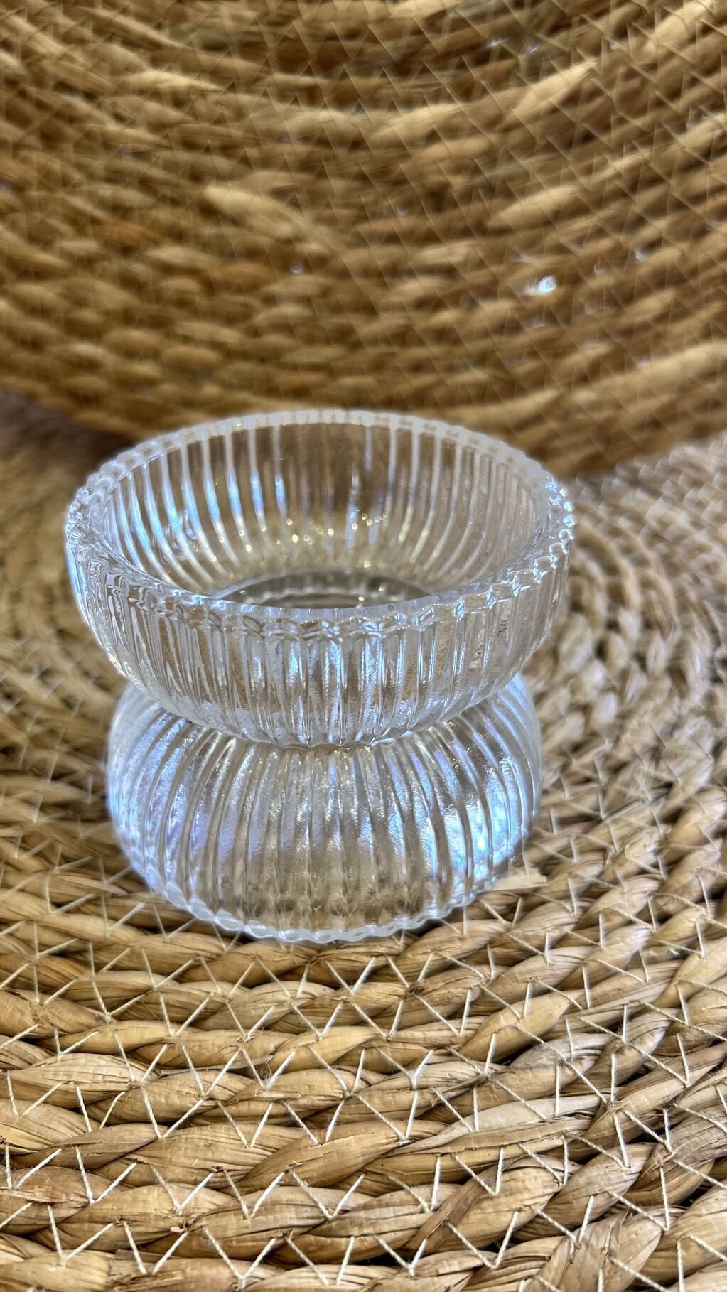 PORTA VELAS CRISTAL REVERSIBLE