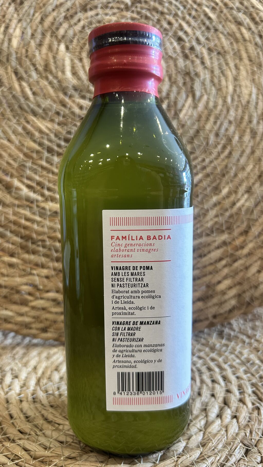 VINAGRE DE MANZANA CON LA MADRE SIN FILTRAR Y SIN PASTEURIZAR ECOLÓGICO