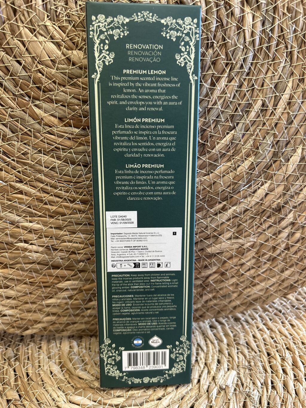 INCIENSO TAO PERFUM PERFUM LIMÓN