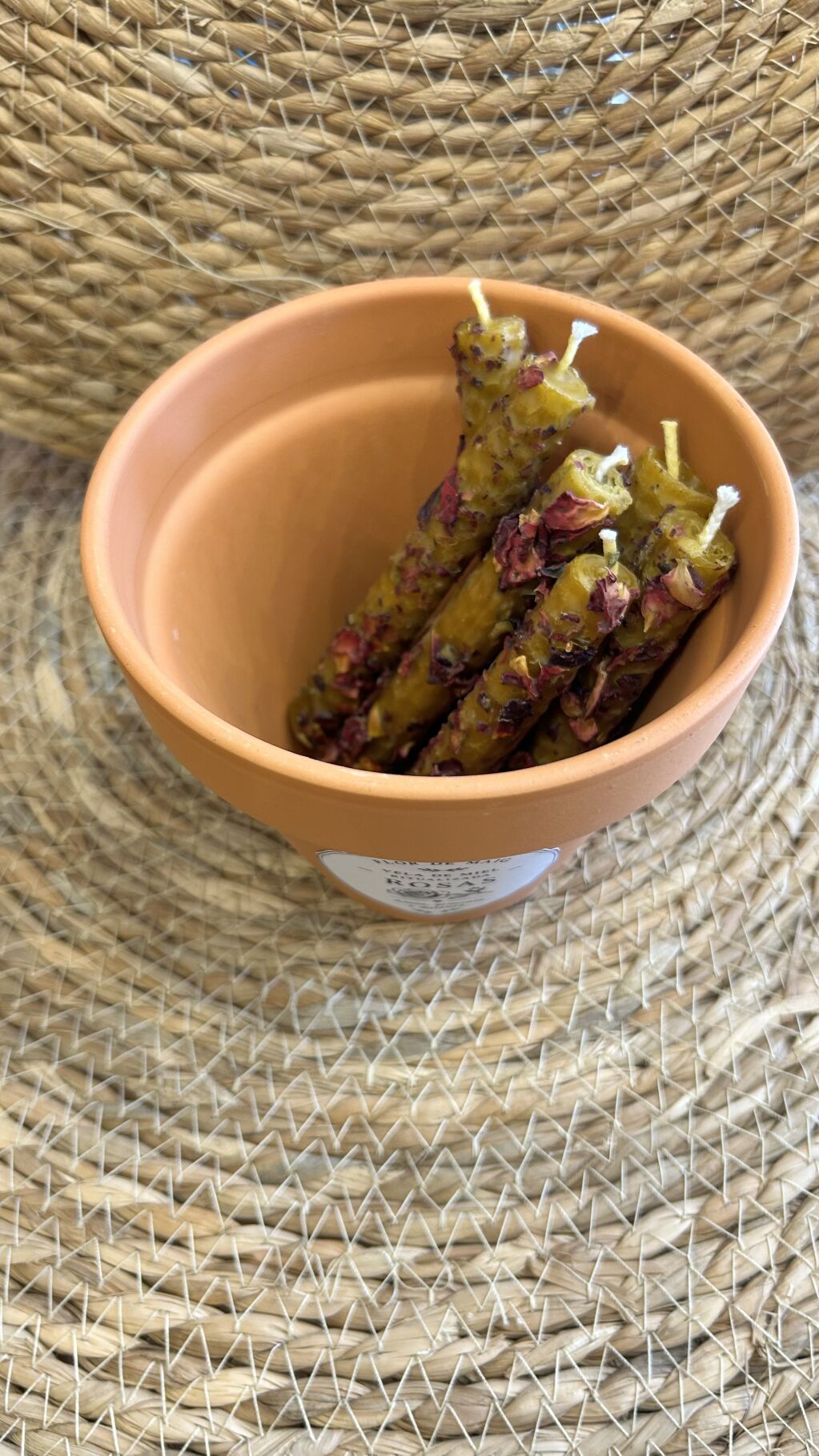 VELA DE MIEL CON ROSAS
