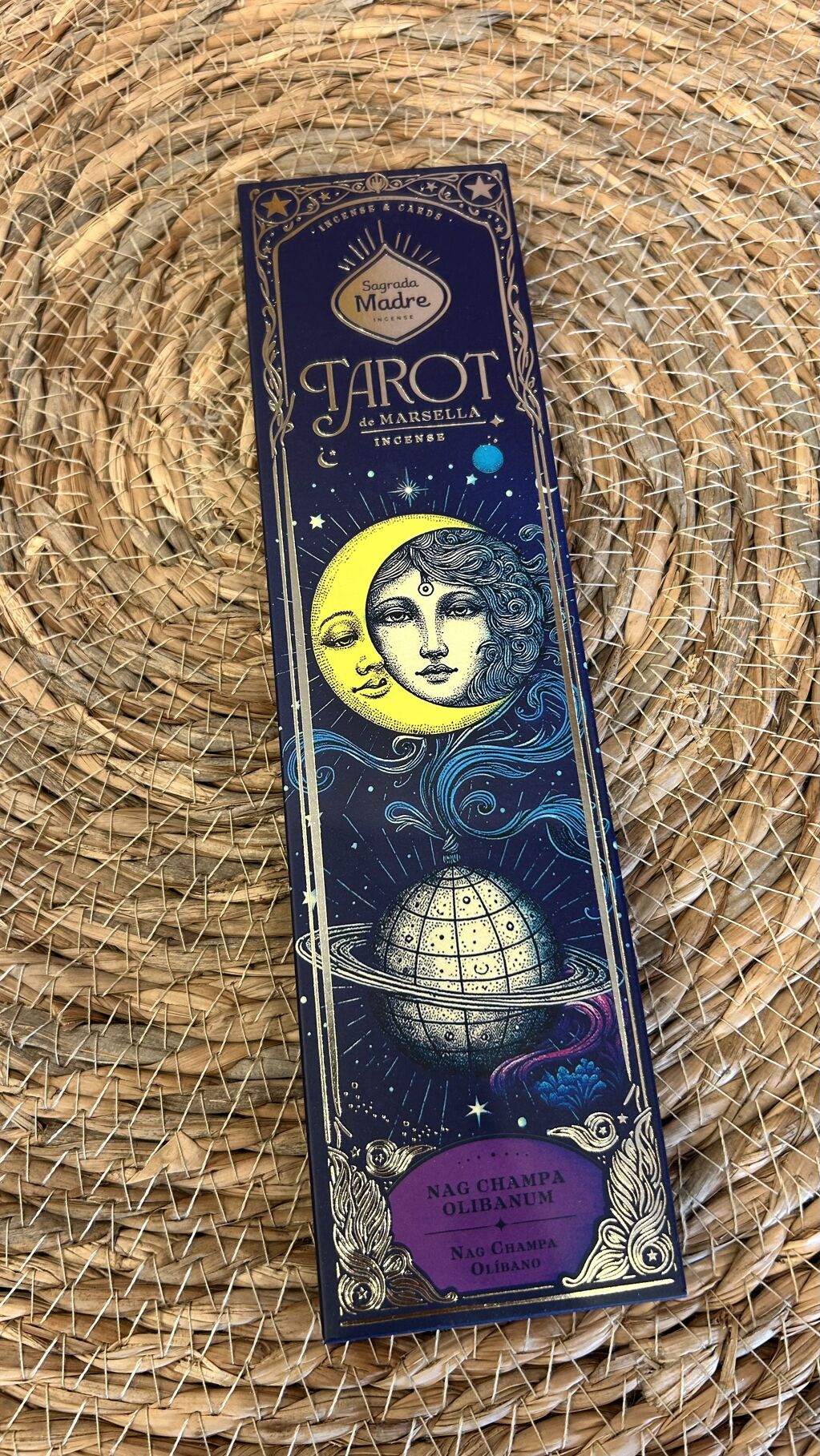 INCIENSO TAROT MARSELLA NAG CHAMPA y OLÍBANO SAGRADA MADRE