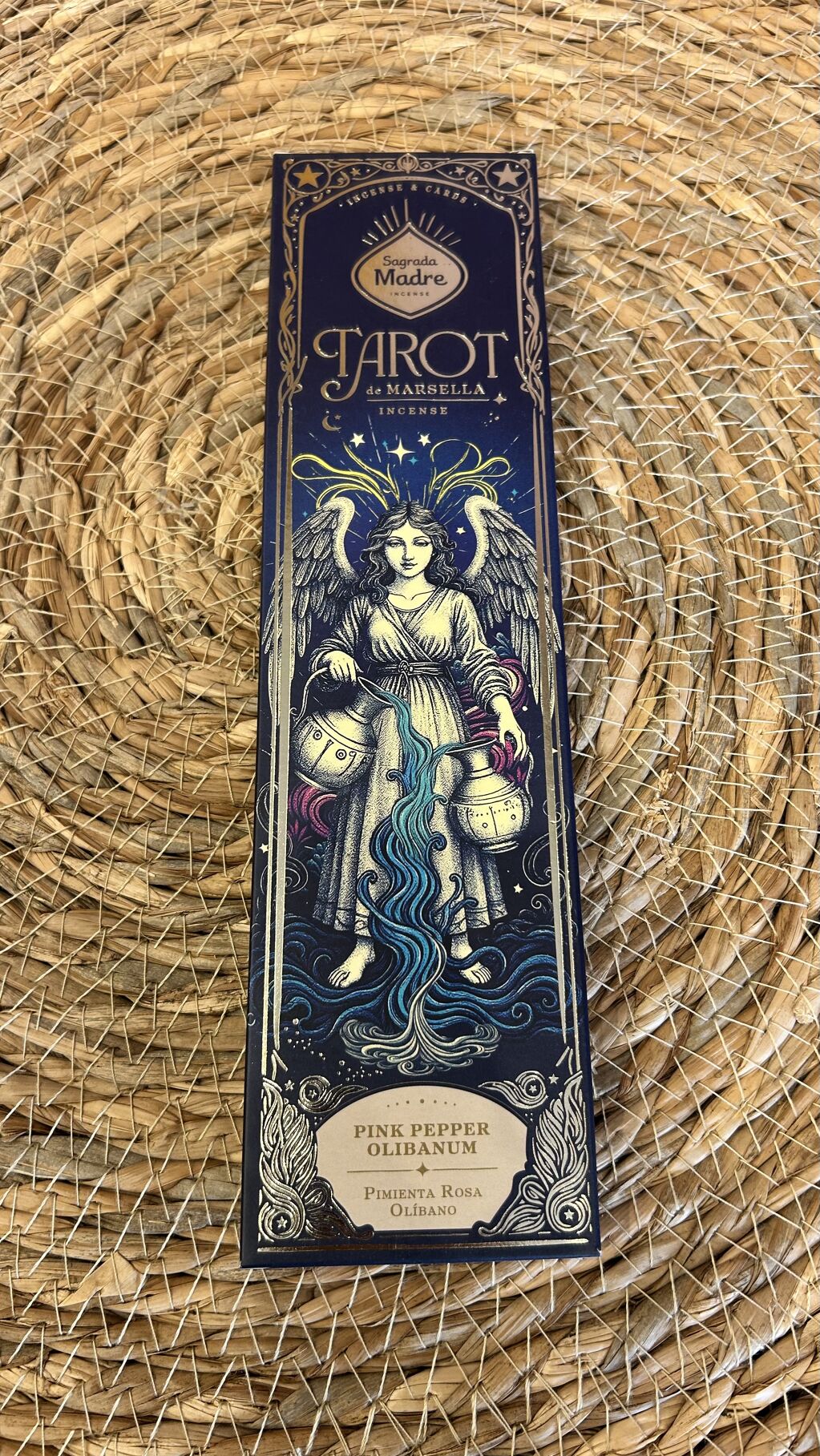 INCIENSO TAROT MARSELLA PIMIENTA ROSA Y OLÍBANO SAGRADA MADRE