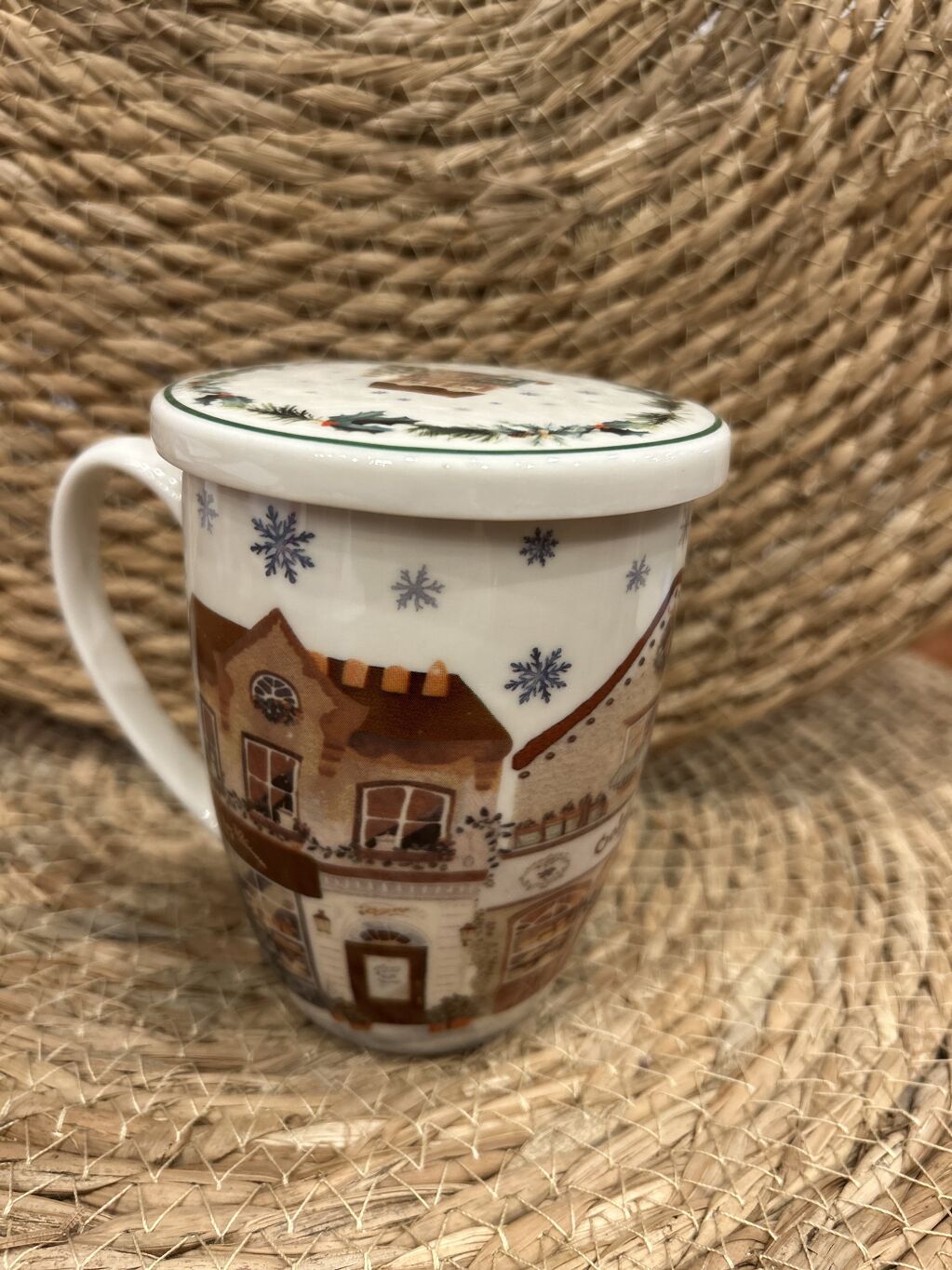 TAZA CHRISTMAS CITY CON FILTRO Y TAPA