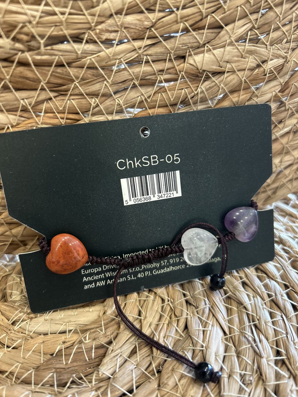 PULSERAS CHAKRAS CORAZÓN MARRÓN