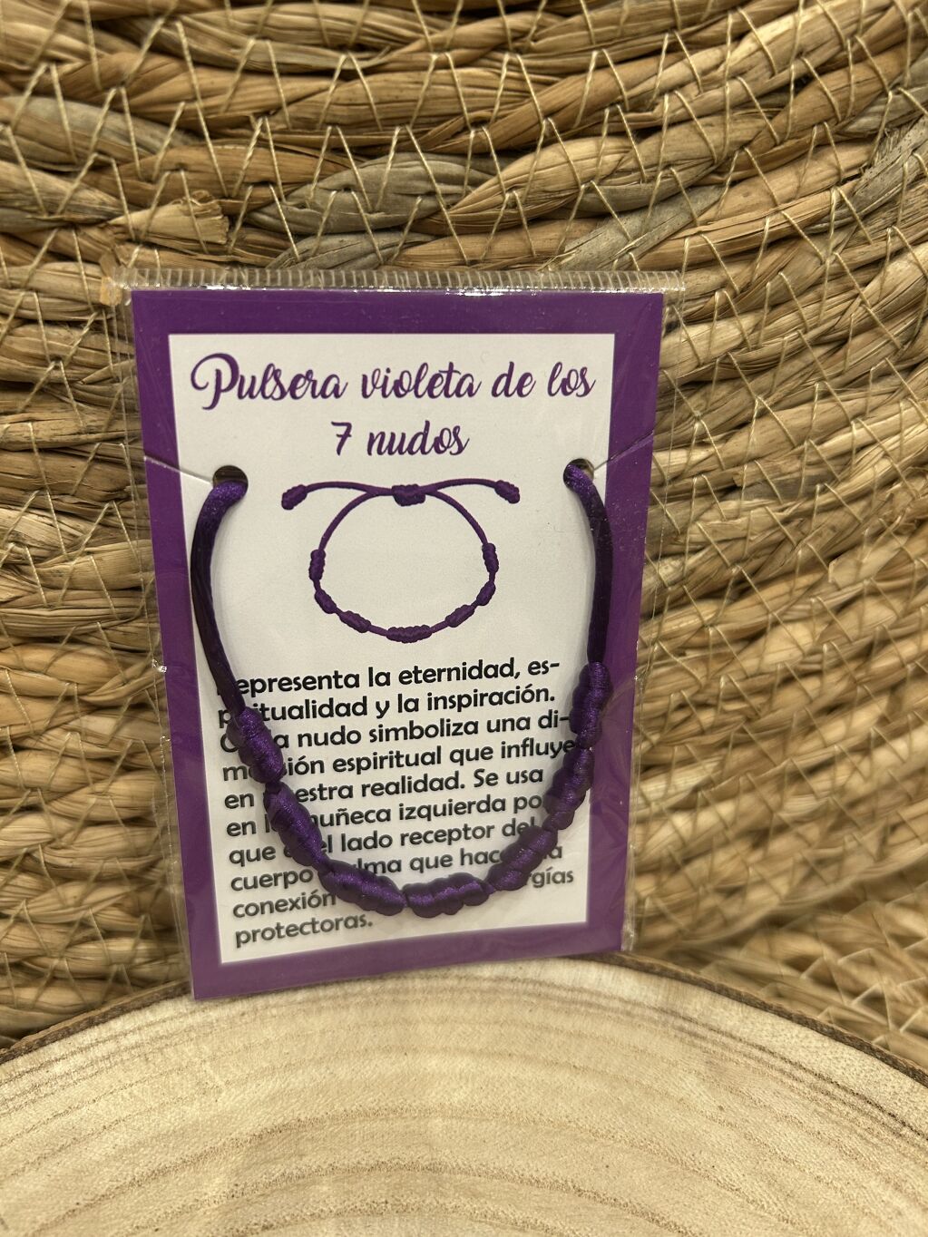 PULSERA LILA DE LOS 7 NUDOS 