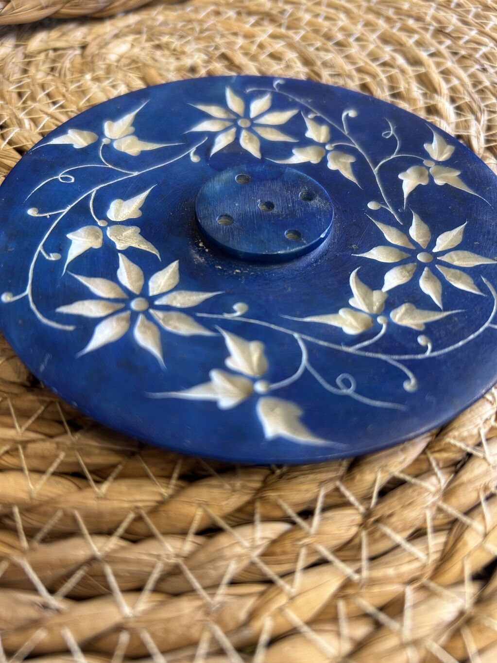 PORTA INCIENSO PLATO FLORAL