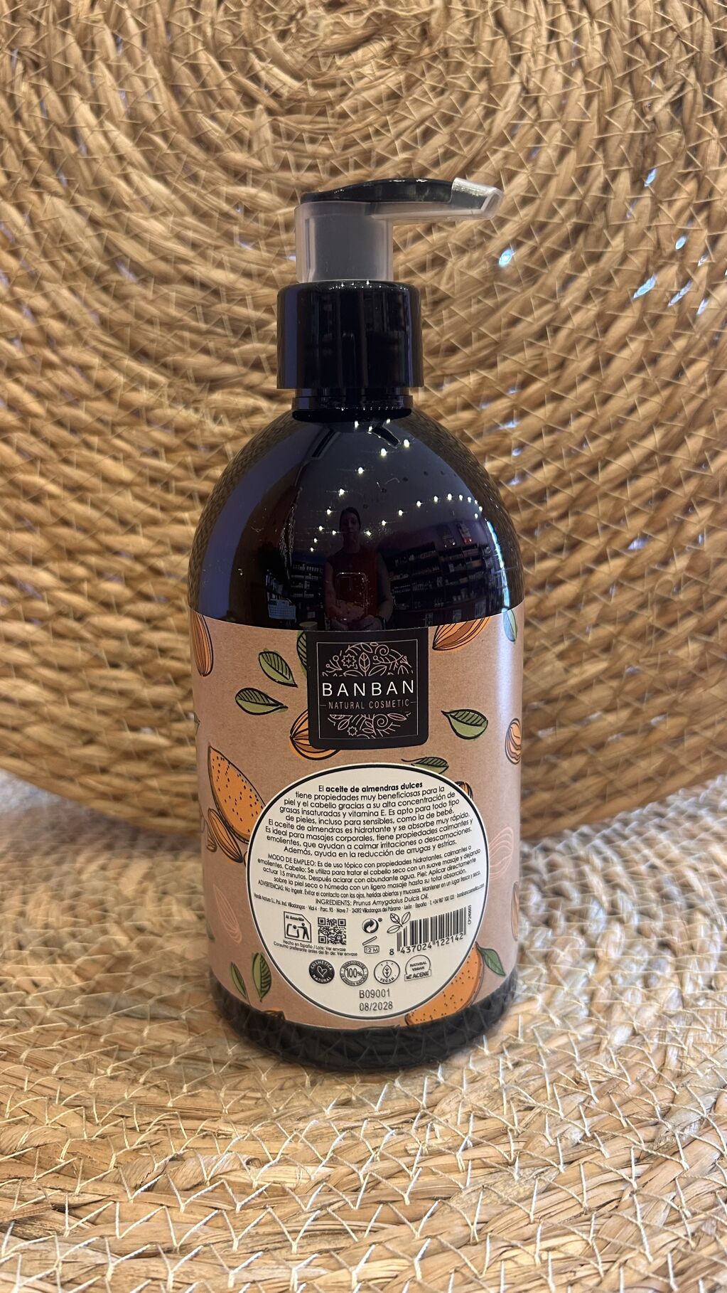 ACEITE DE ALMENDRAS DULCES 100% PURO BANBAN 500 ML