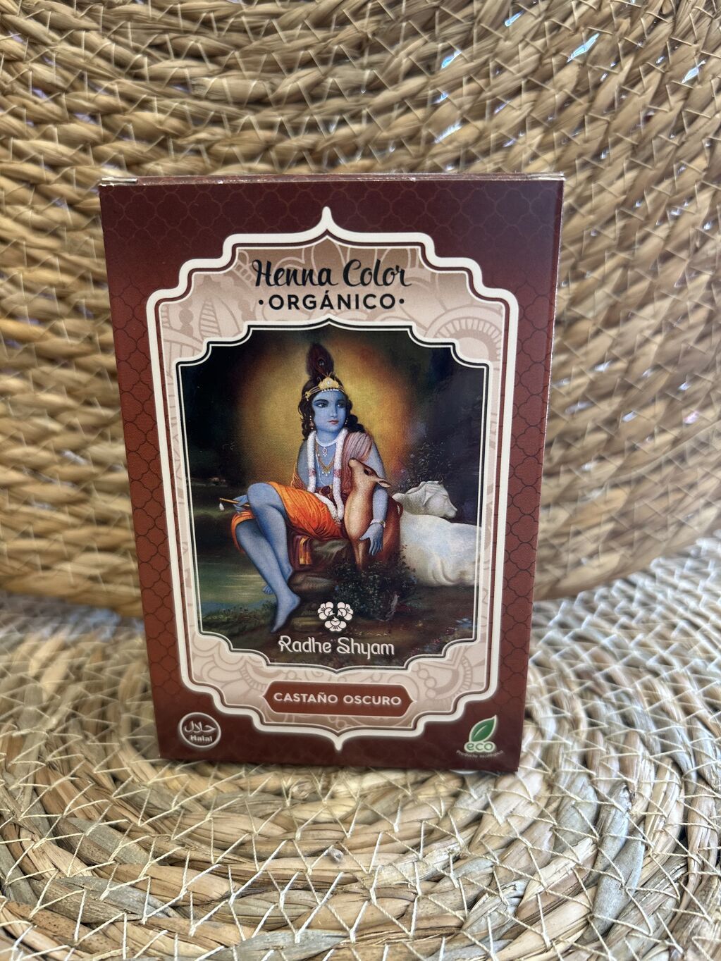 HENNA COLOR ORGÁNICO CASTAÑO OSCURO RADHE SHYAM