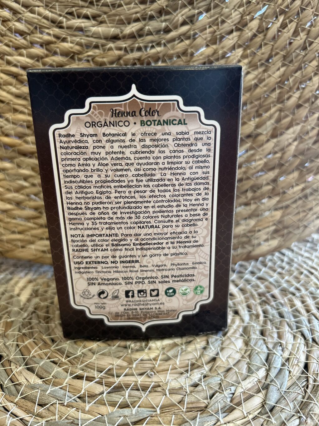 HENNA COLOR ORGÁNICO CHOCOLATE RADHE SHYAM
