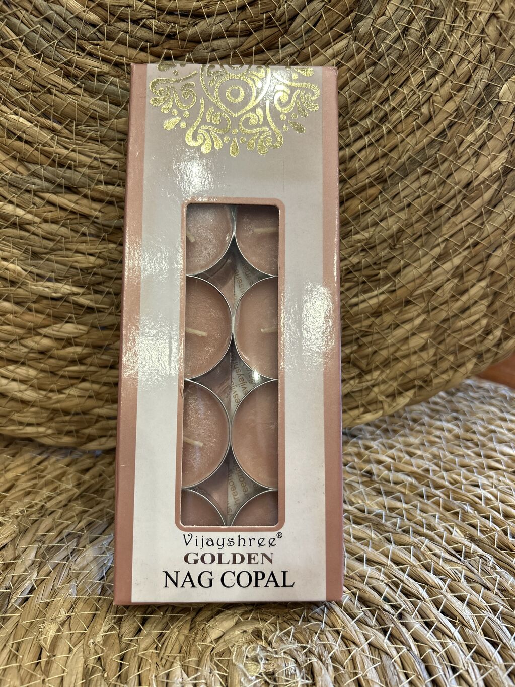 SET VELAS DE TÉ GOLDEN NAG COPAL