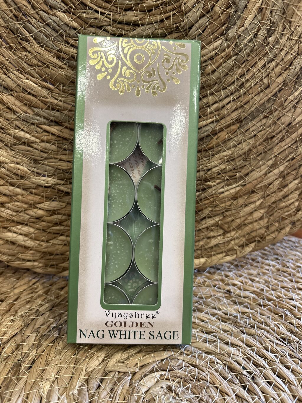 SET VELAS DE TÉ GOLDEN NAG SALVIA BLANCA